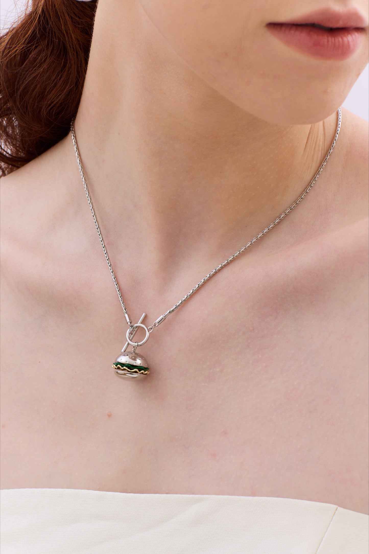 Burger Charm Necklace