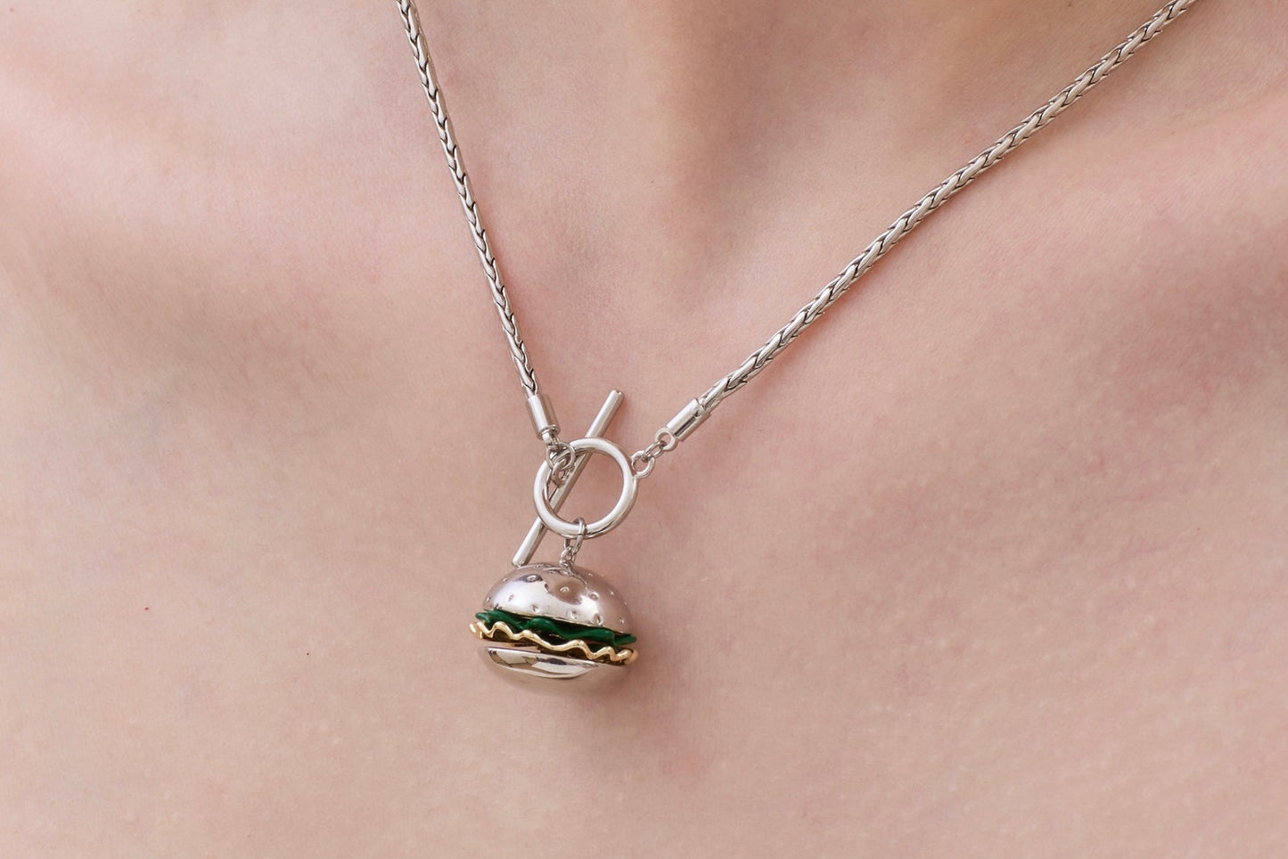Burger Charm Necklace