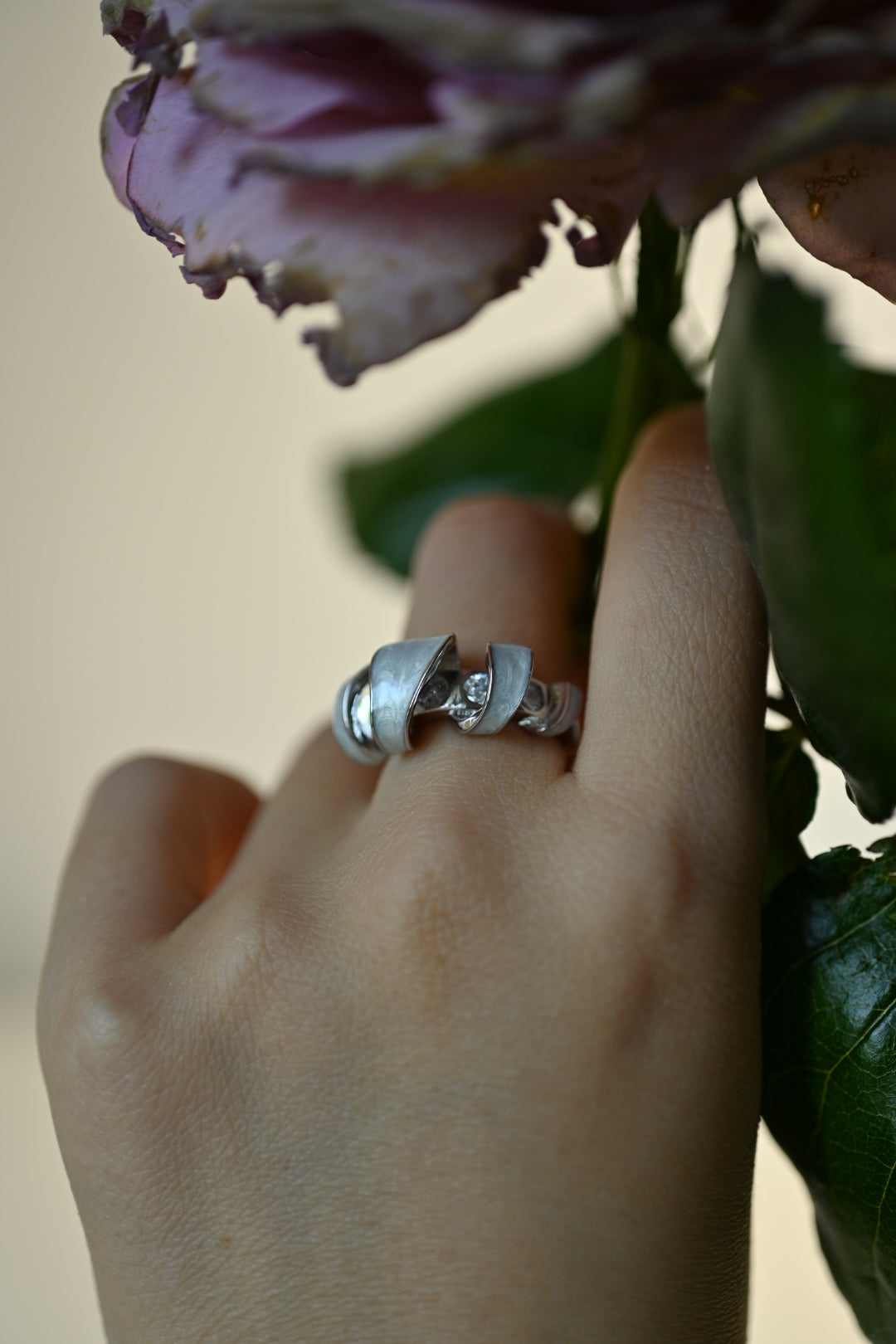 Lunar Petal Ring