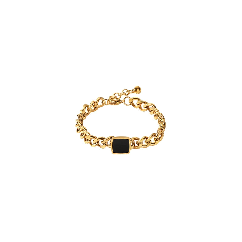 Obsidian Crown Bracelet