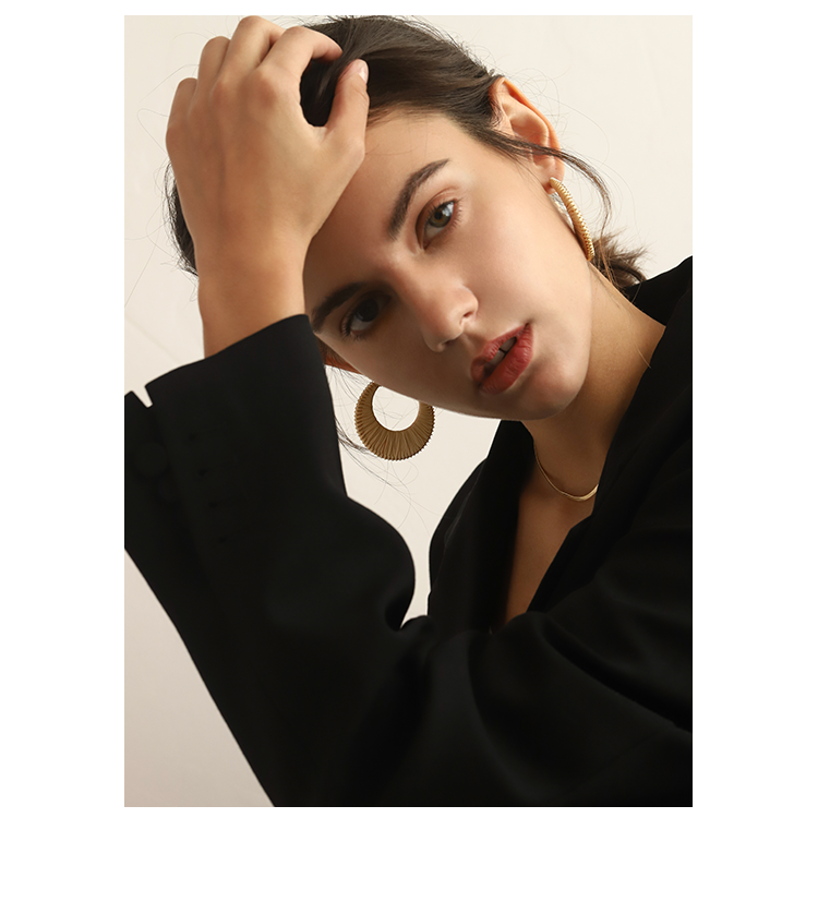 Golden Horizon Hoop Earring