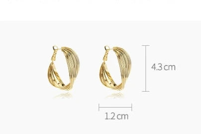 Golden Waves Earring