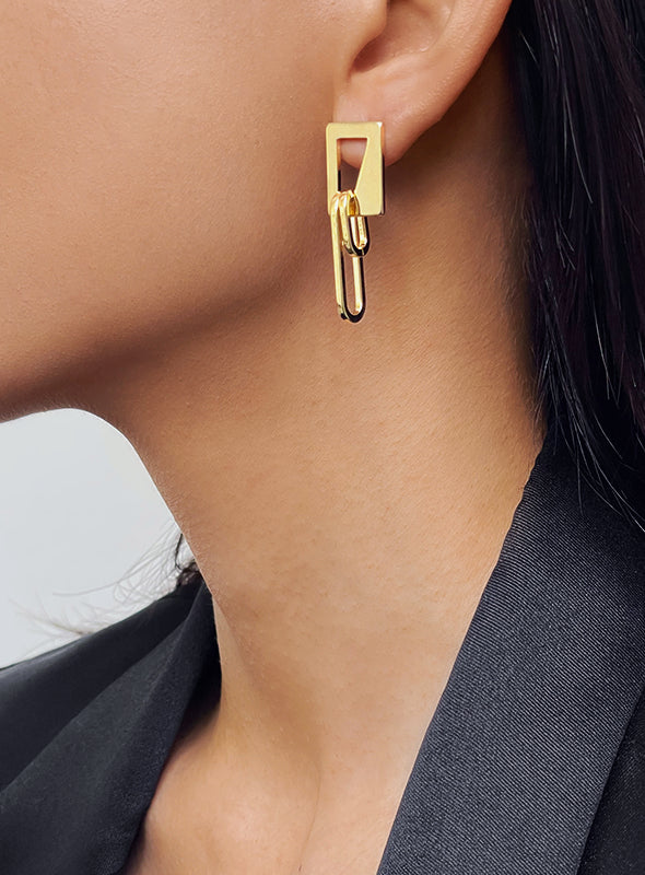 Golden Labyrinth Earring