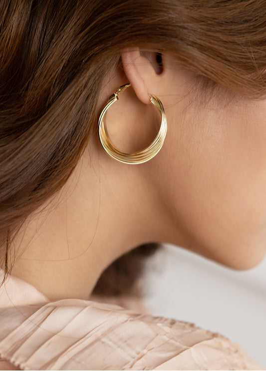 Golden Waves Earring