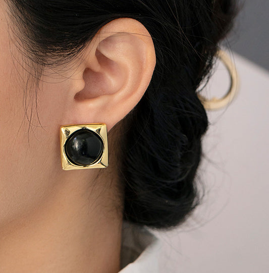 Midnight Frame Earring