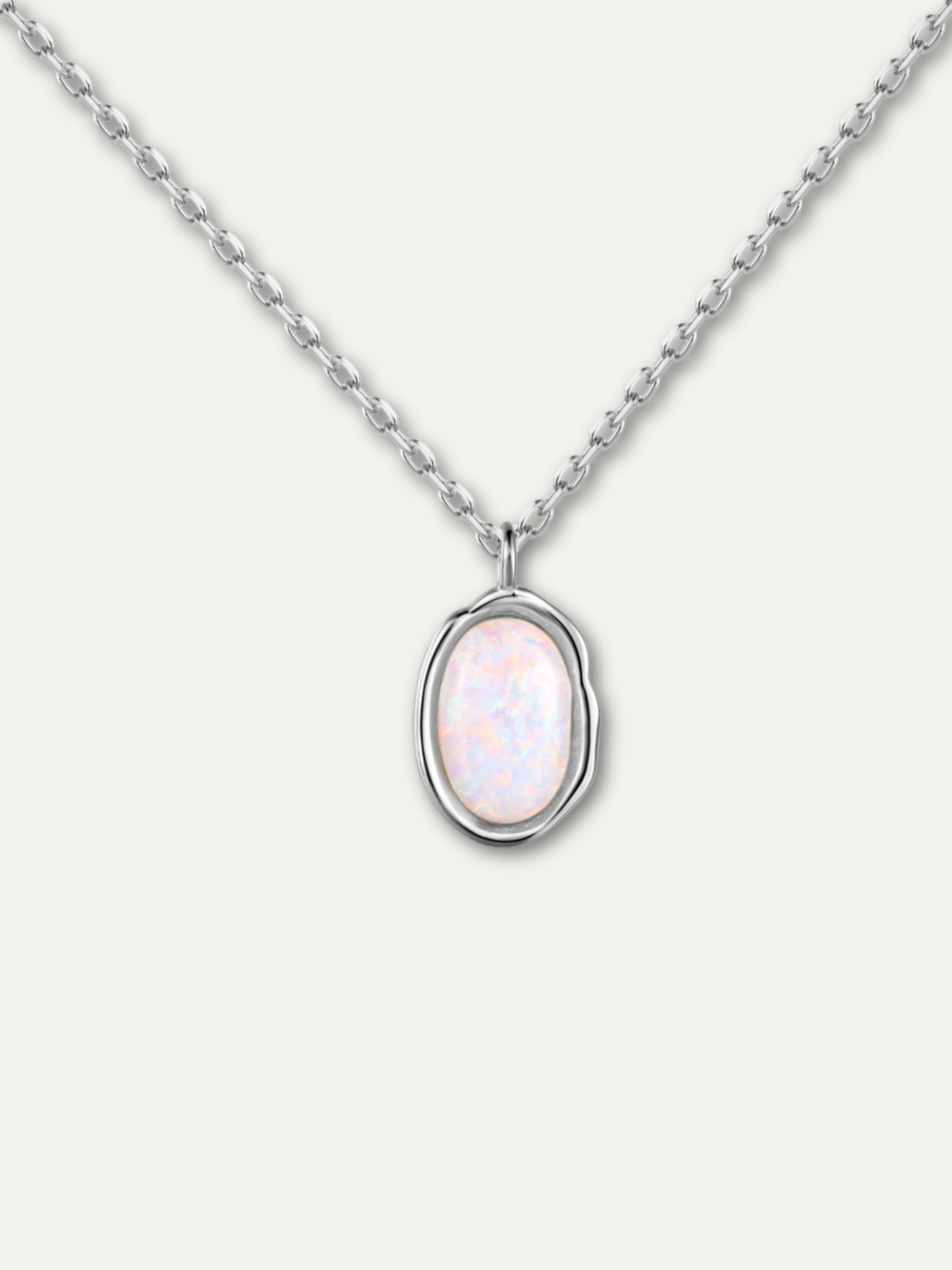 Opal-Oval-Halskette
