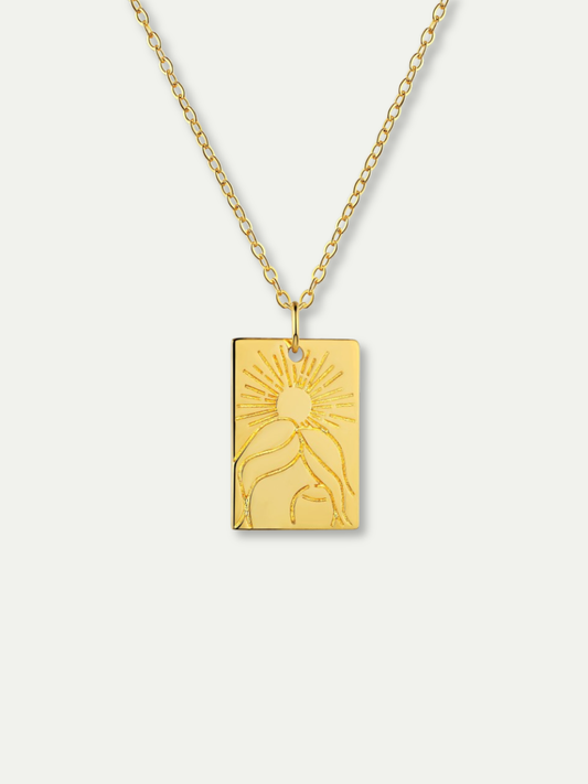 Face of Woman Pendant Necklace