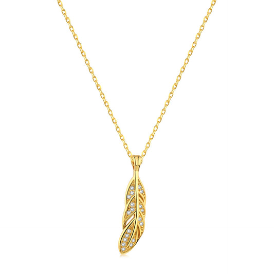 Liberté Feather Pendant Necklace