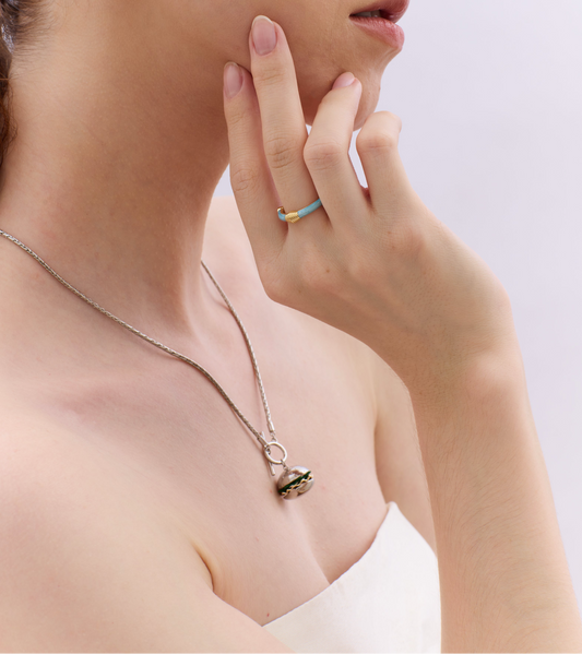 Burger Charm Necklace