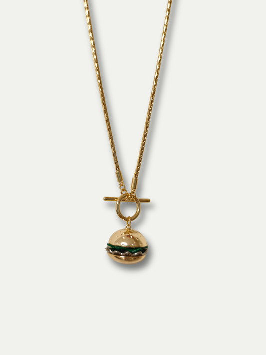 Burger Charm Necklace