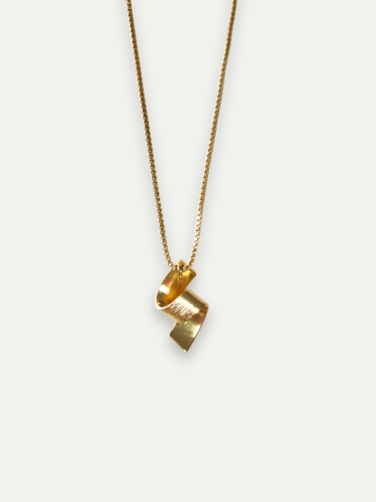 Golden Ribbon Pendant