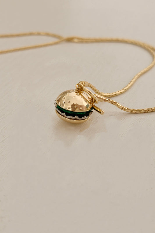 Burger Charm Necklace