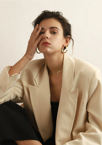 Golden Waves Earring