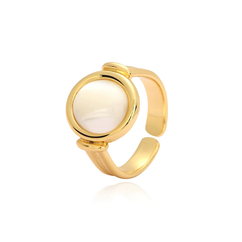 Golden Moonlit Aura Ring