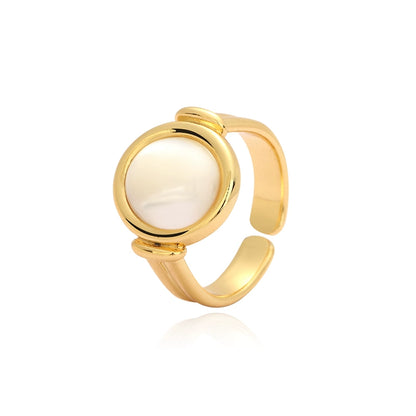 Golden Moonlit Aura Ring