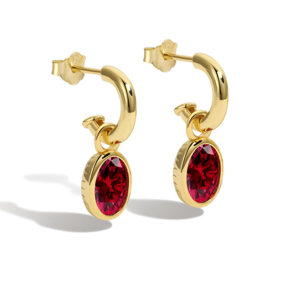 Crimson Elegance Hoops