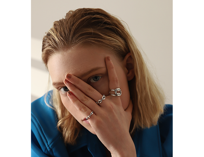 Silver Link of Eternity Ring
