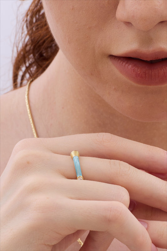 Azure Beam Ring