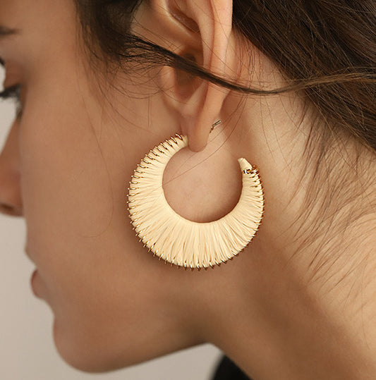 Golden Horizon Hoop Earring